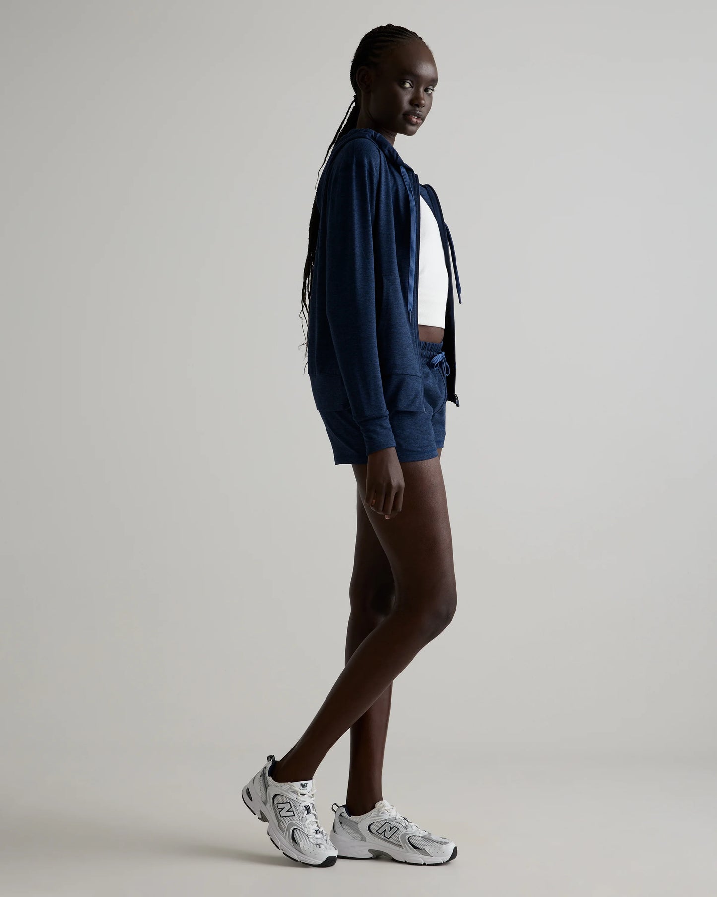 Flowknit Full-Zip Hoodie - XS / Heather Deep Navy