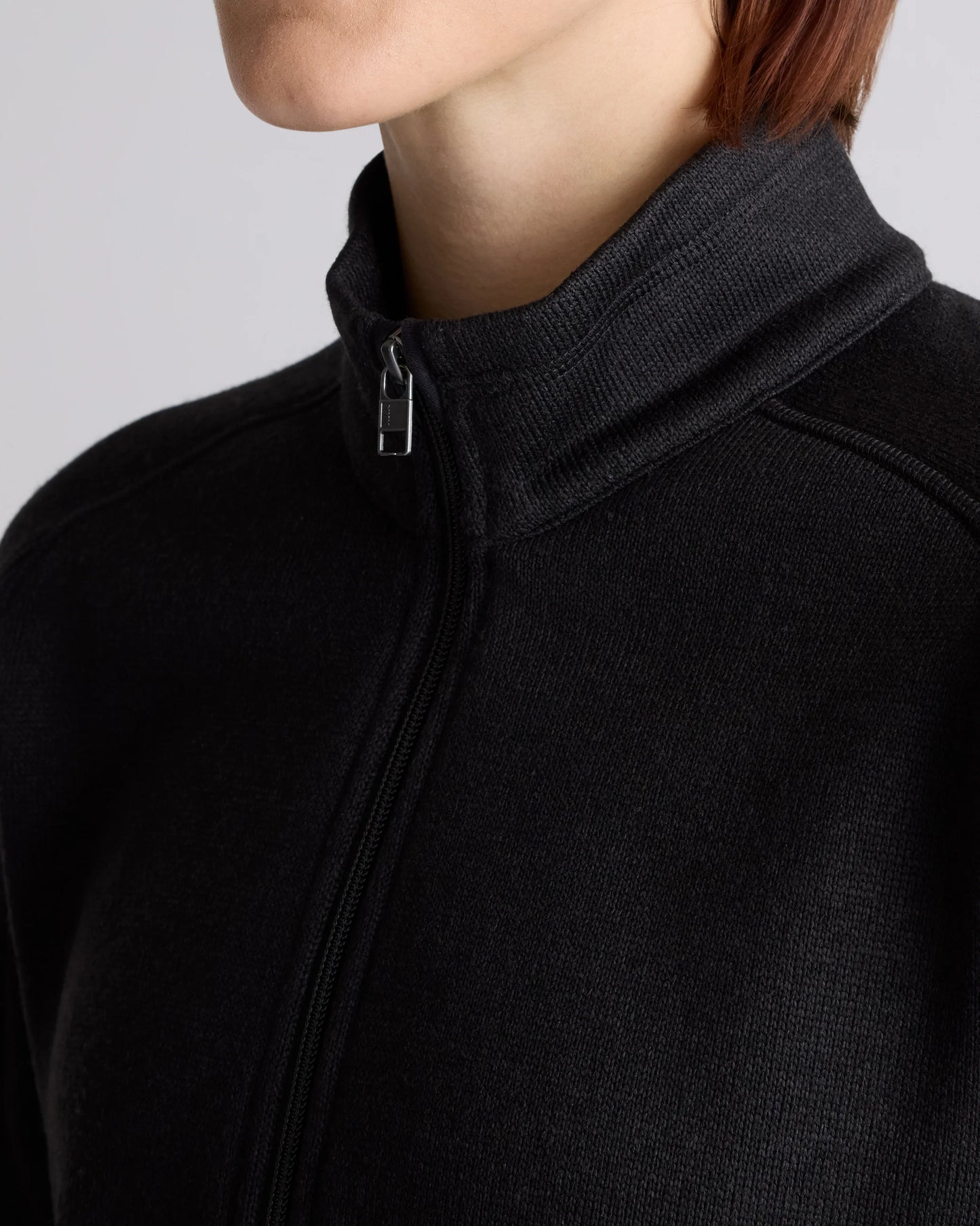Sweater-Knit Fleece Full-Zip Jacket - XS / Heather Mineral Green