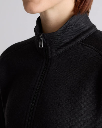 Sweater-Knit Fleece Full-Zip Jacket - XS / Heather Mineral Green