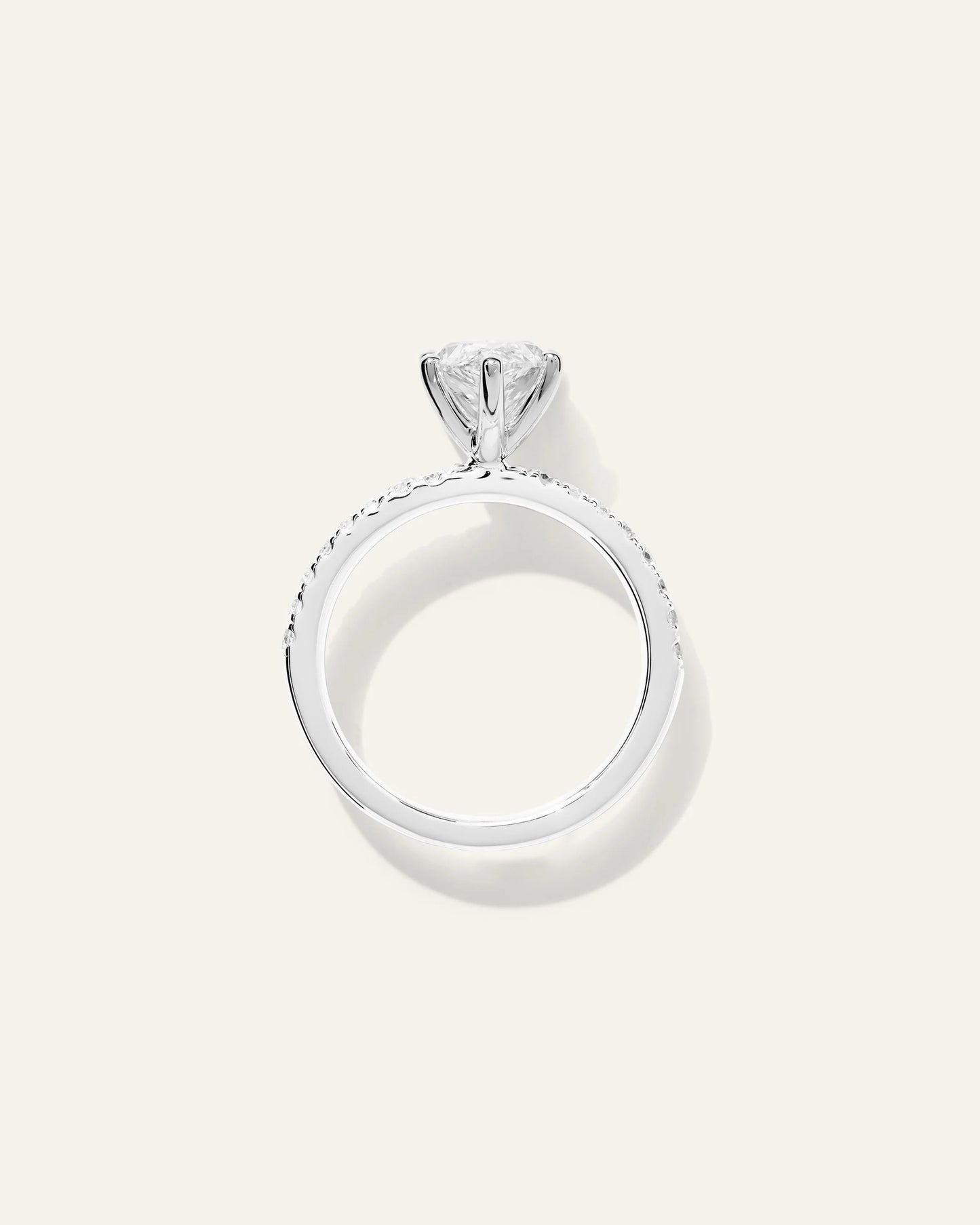 Lab Grown Diamond Marquise Petite Pave Engagement Ring - 2.5ct - 4 / Yellow Gold