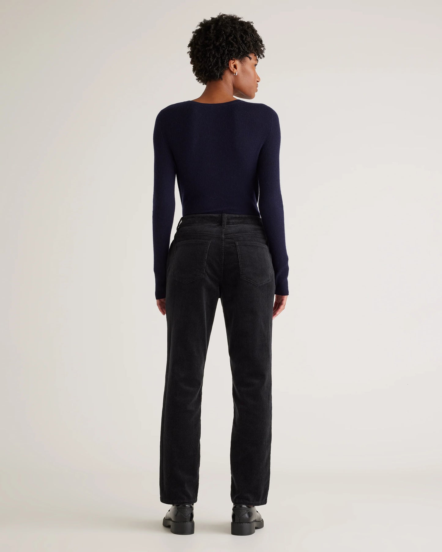 Organic Stretch Corduroy Straight Leg Pants - 0 / Espresso