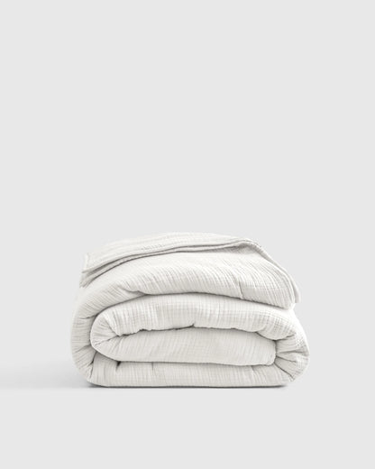 Organic Cotton Gauze Dream Quilt - Twin / Dried Sage
