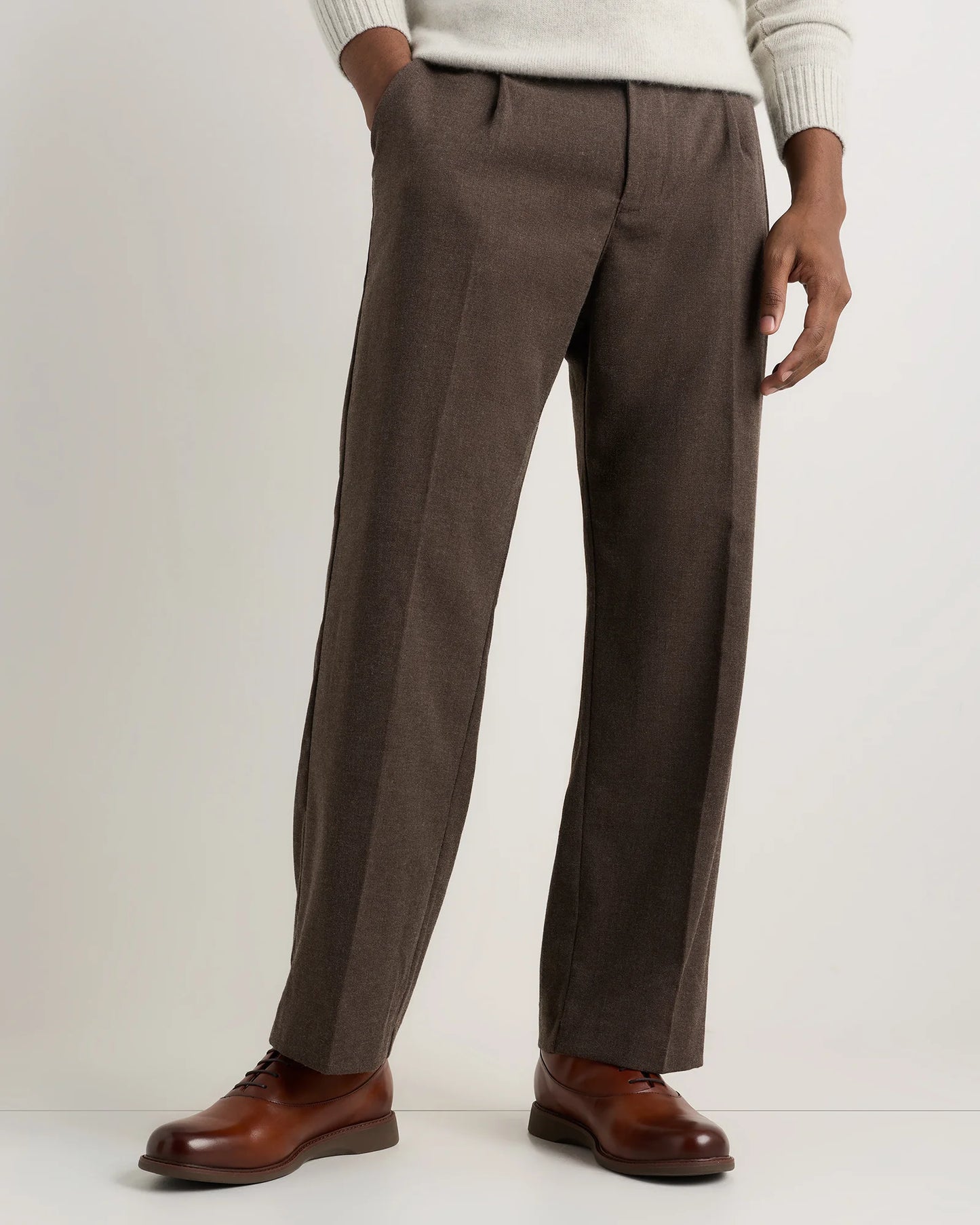 Hybrid Crafted Leather Oxford - 7 / Brandy