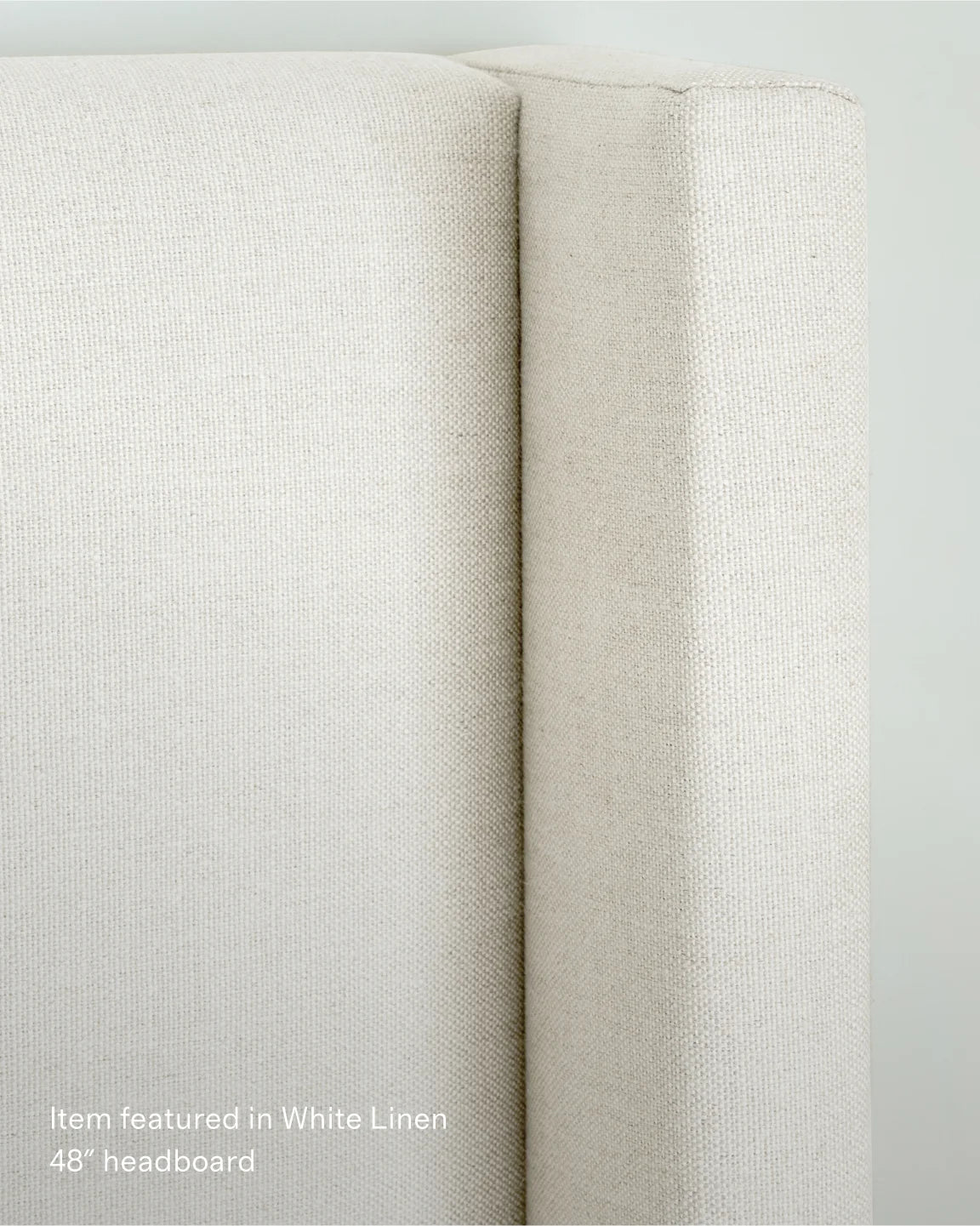 100% Linen Wingback Bed - Full / Canvas