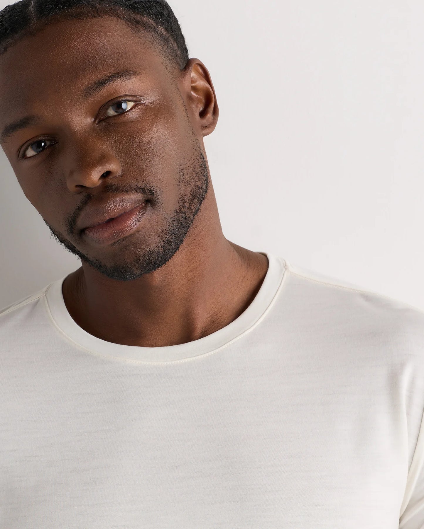 100% Merino Wool All-Season Long Sleeve Base Layer Tee - XS / Off-White