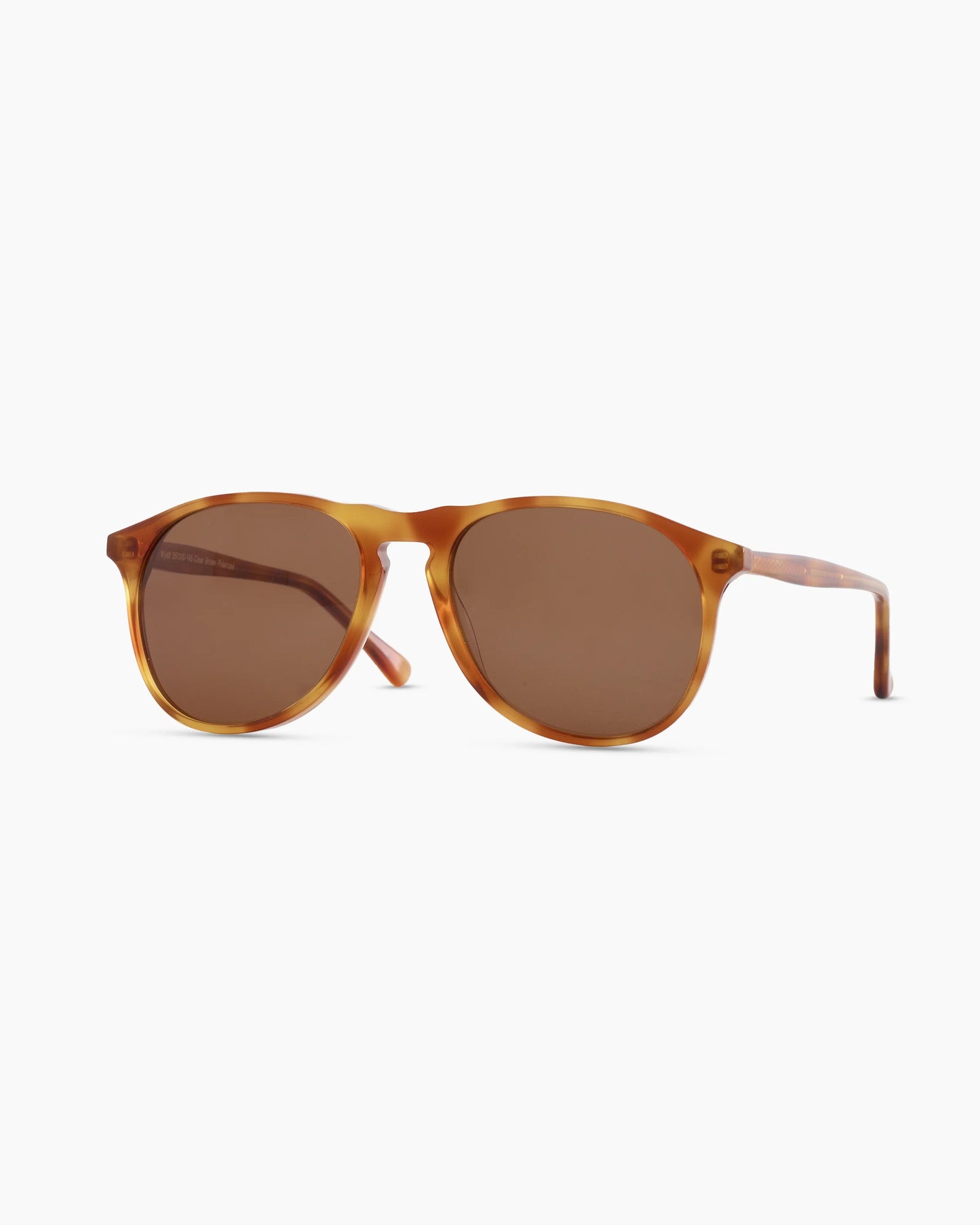 Wyatt Polarized Acetate Sunglasses - One Size / Clear Brown with Brown lens