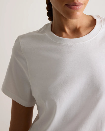 100% Organic Cotton Boxy Crewneck Tee - XS / Shell Pink