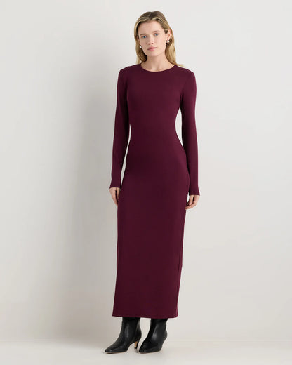 Long Sleeve Knit Maxi Dress - XS / Deep Navy