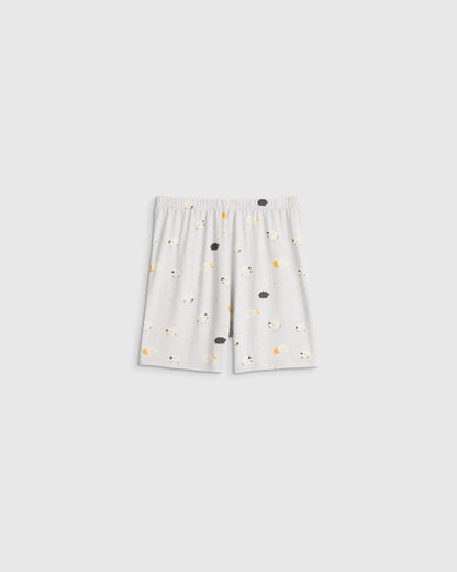 Bamboo Short Sleeve and Shorts Pajama Set - 2T / Lavender Hearts