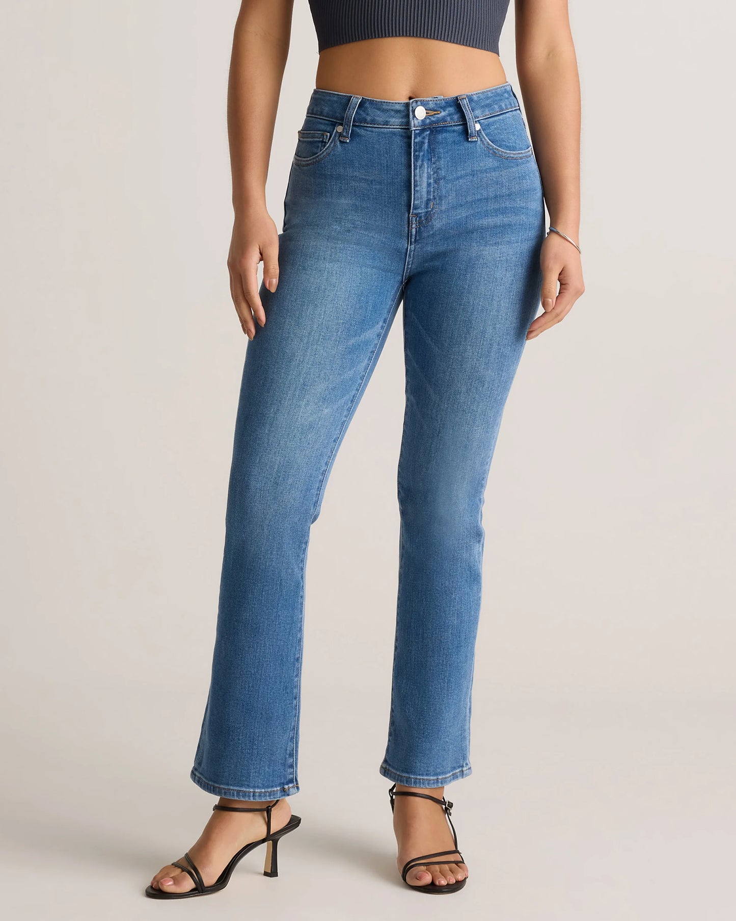 Bella Stretch Kick Flare Jeans - 24 / Deep Rinse
