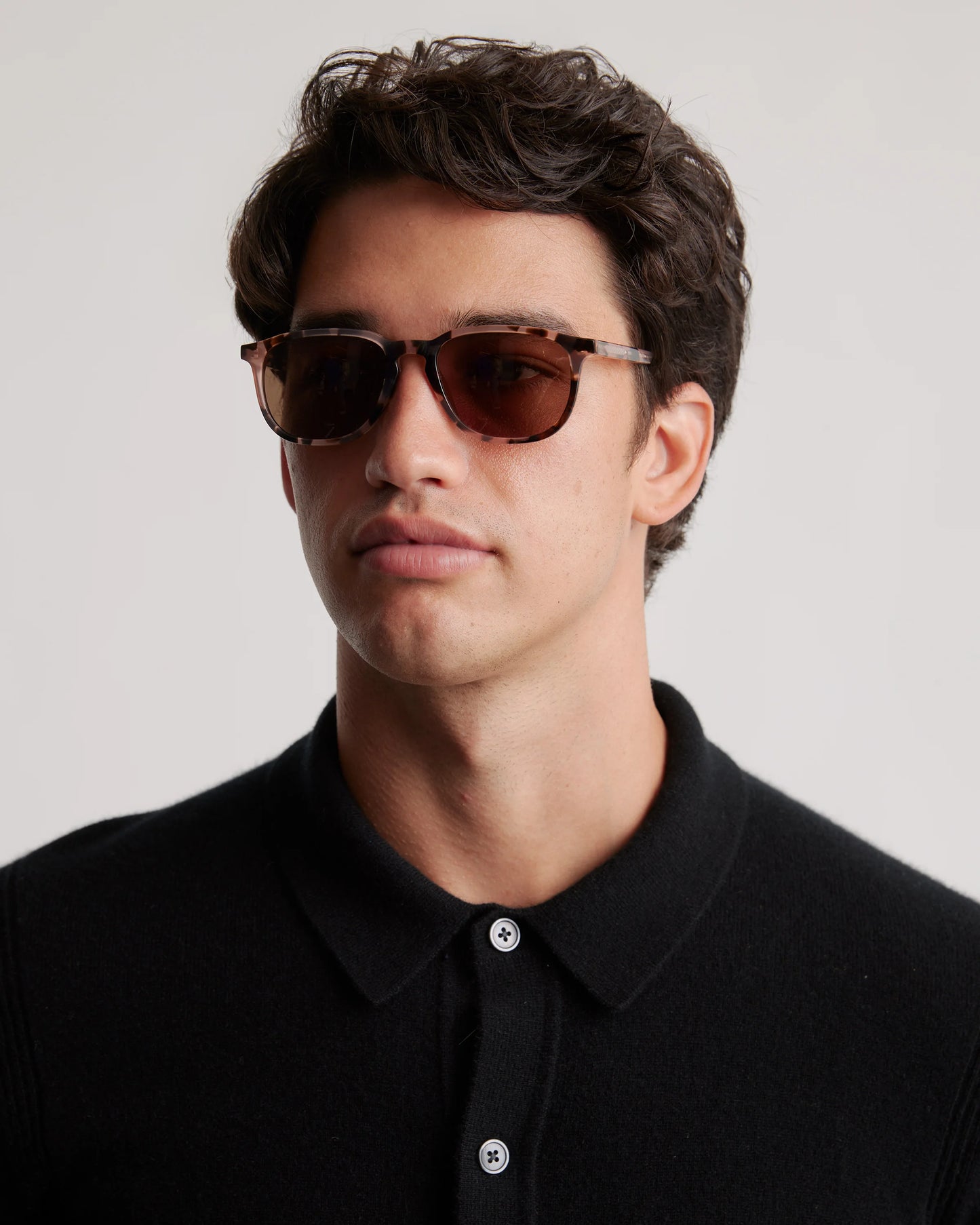 Cameron Polarized Acetate Sunglasses - One Size / Tan Tortoise with Brown Lens