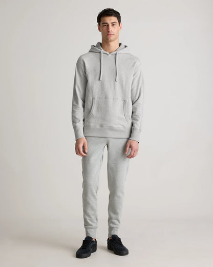 Organic Midweight French Terry Pullover Hoodie - S / Light Heather Grey