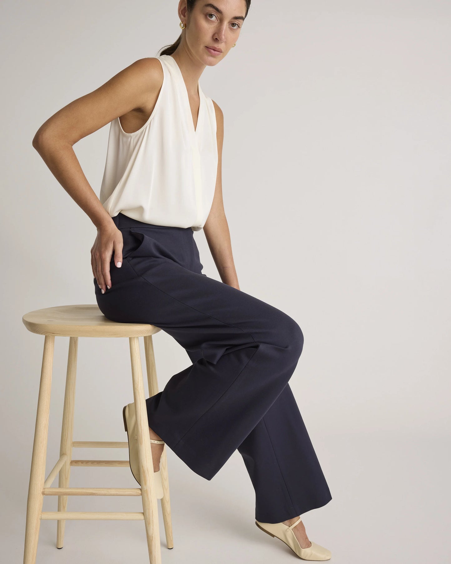 Ultra-Stretch Ponte Trouser - 0 / Navy
