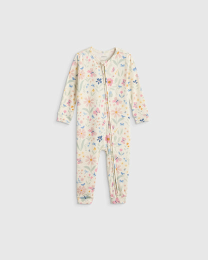 Bamboo One Piece Pajama - 0-3M / Wildflower Dreams