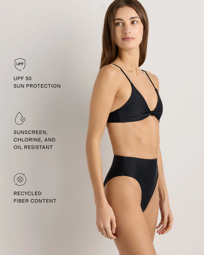 Italian High-Rise High-Leg Bikini Bottom - XS / Palm