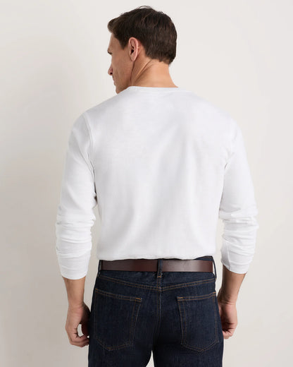 100% Organic Cotton Slub Long Sleeve Tee - S / Classic White