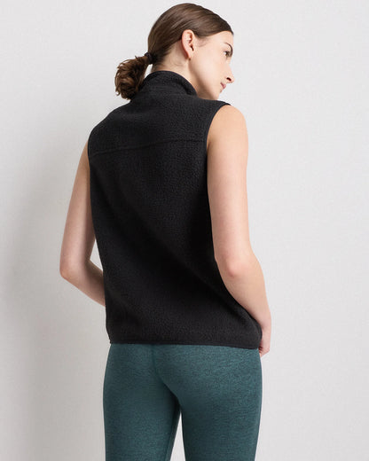 Sherpa Full-Zip Vest - XS / Black