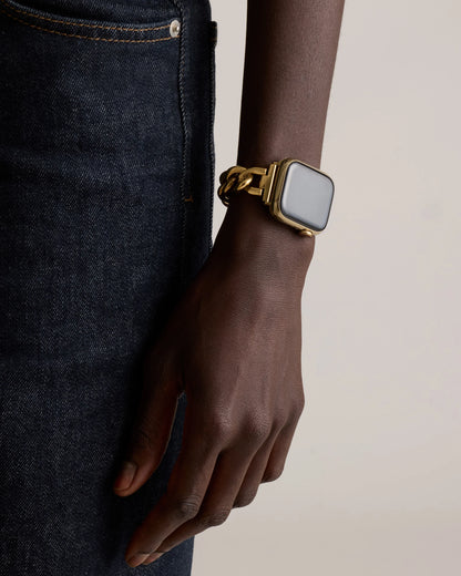 Stainless Steel Bracelet Chain Smartwatch Band - 38mm - 42mm / Gold