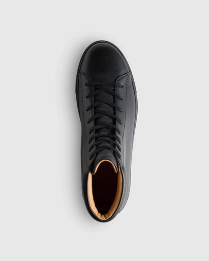 Italian Leather High Top Everyday Sneaker - 7 / White