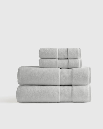 Classic Organic Turkish Cotton Bath Sheet Bundle (4 pieces) - One Size / White
