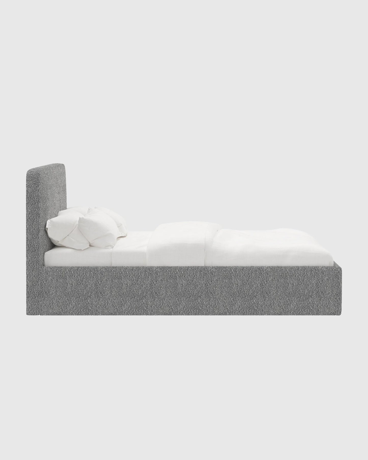 Plush Boucle Curved Bed - Full / Ivory