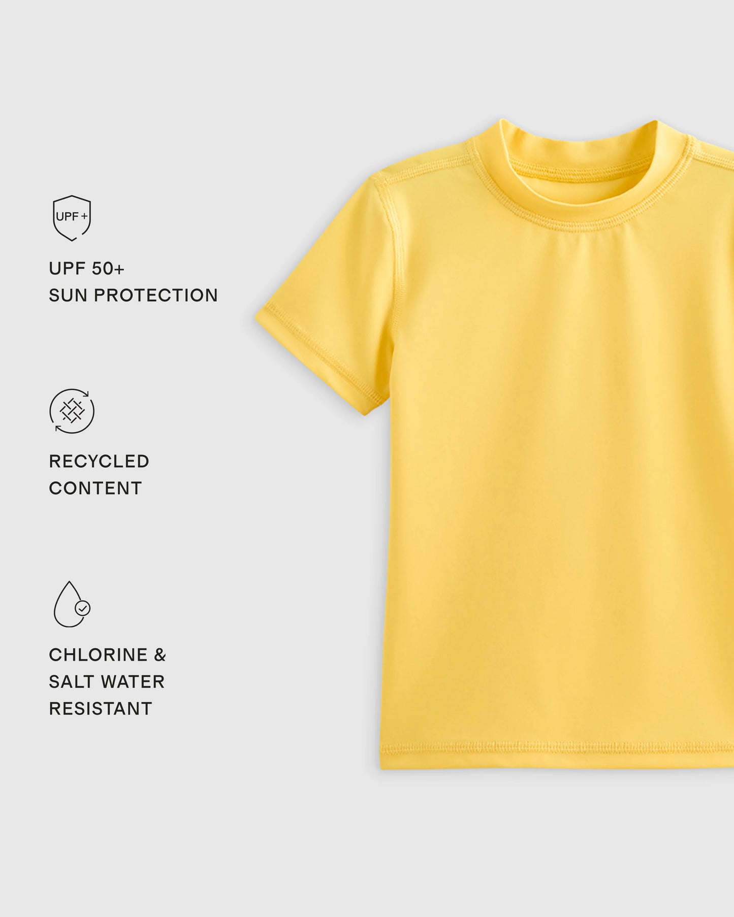 Short Sleeve Rash Guard Top - 2T / Coral Orange