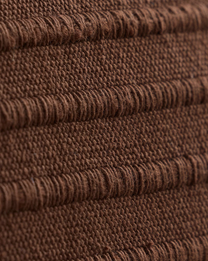 Ribbed Wool Cotton Pillow Cover - 20x20 / Red Clay