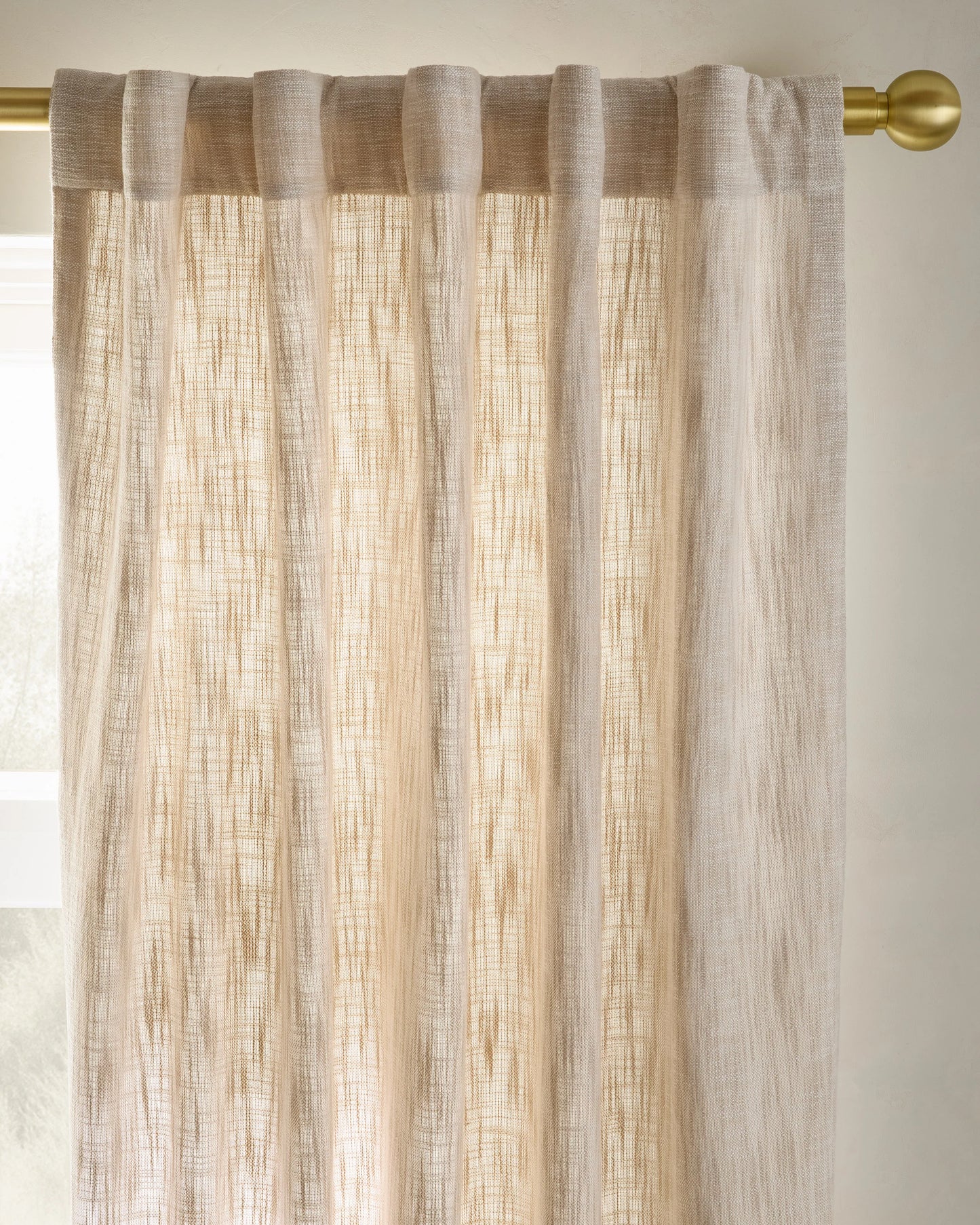 Textured Cotton Curtain - 48x84 / Ivory
