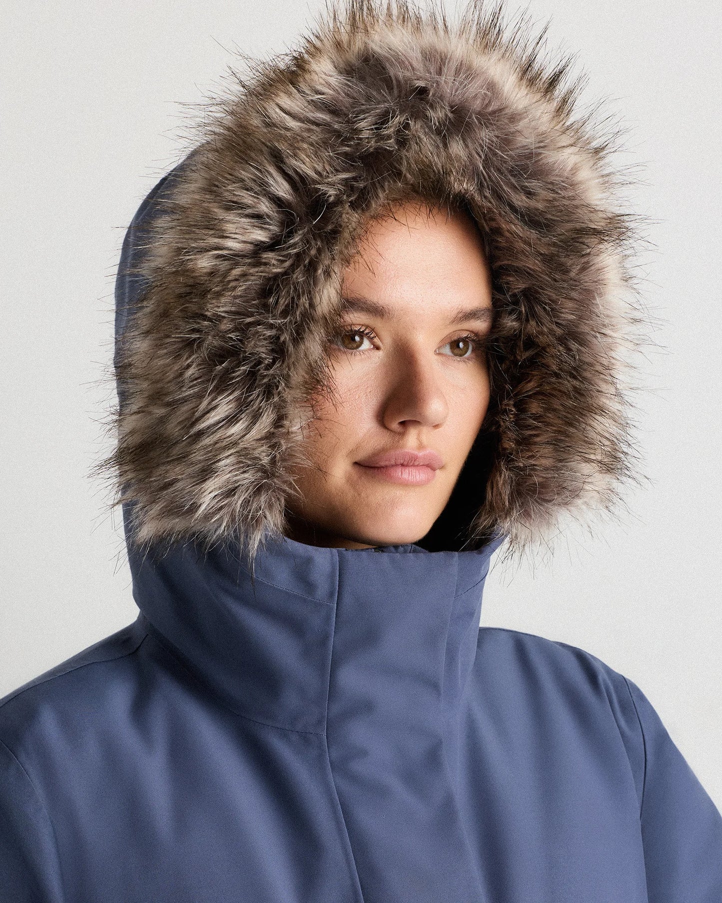 Responsible Down Hooded Long Parka - XS / Storm Blue