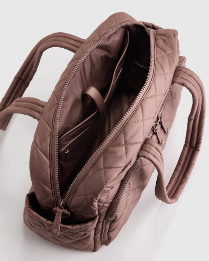 Transit Quilted Duffle Bag - One Size / Taupe Brown