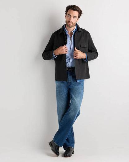 100% Organic Herringbone Twill Shirt Jacket - S / Military Olive