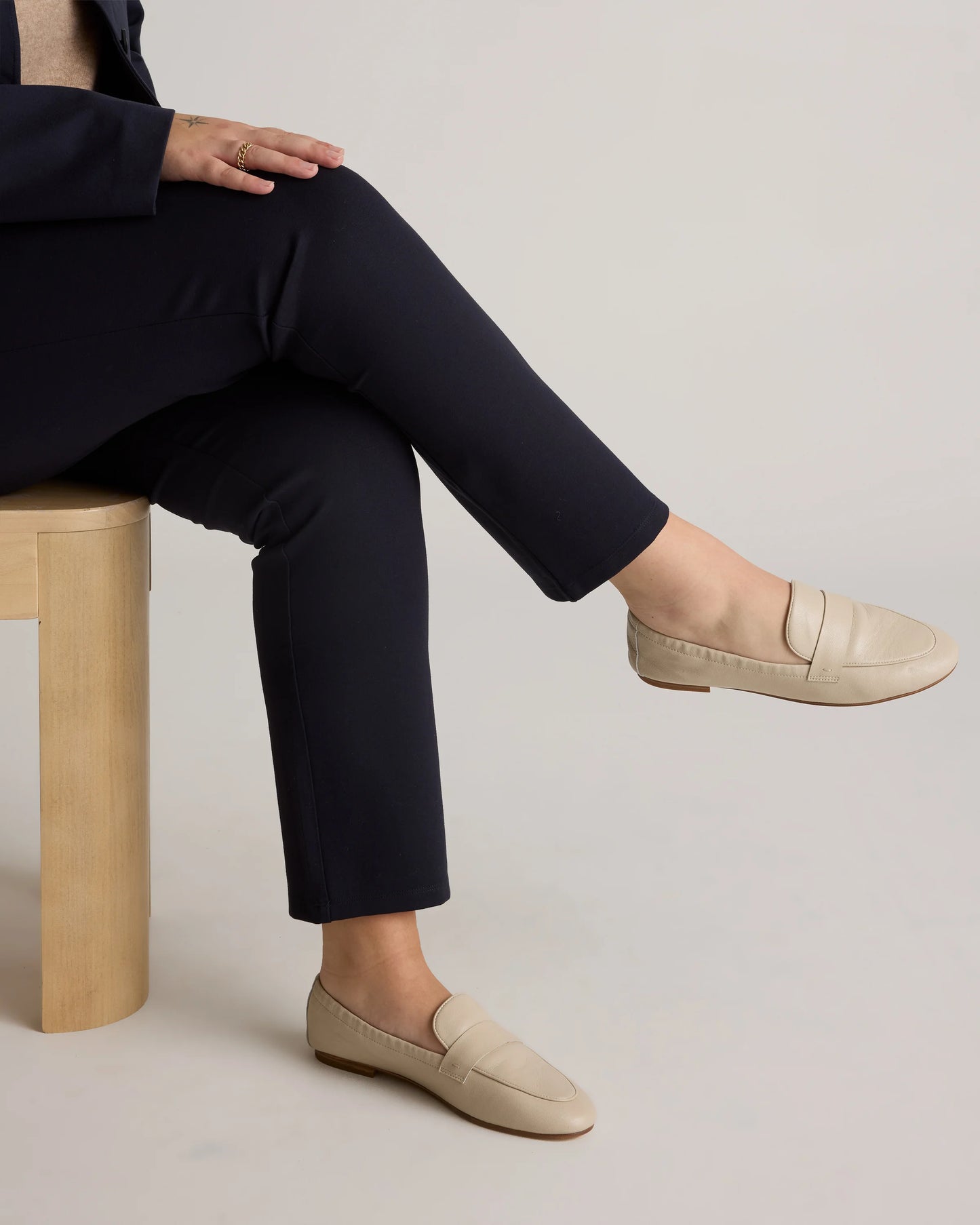 Italian Leather Soft Loafer - 5 / Black