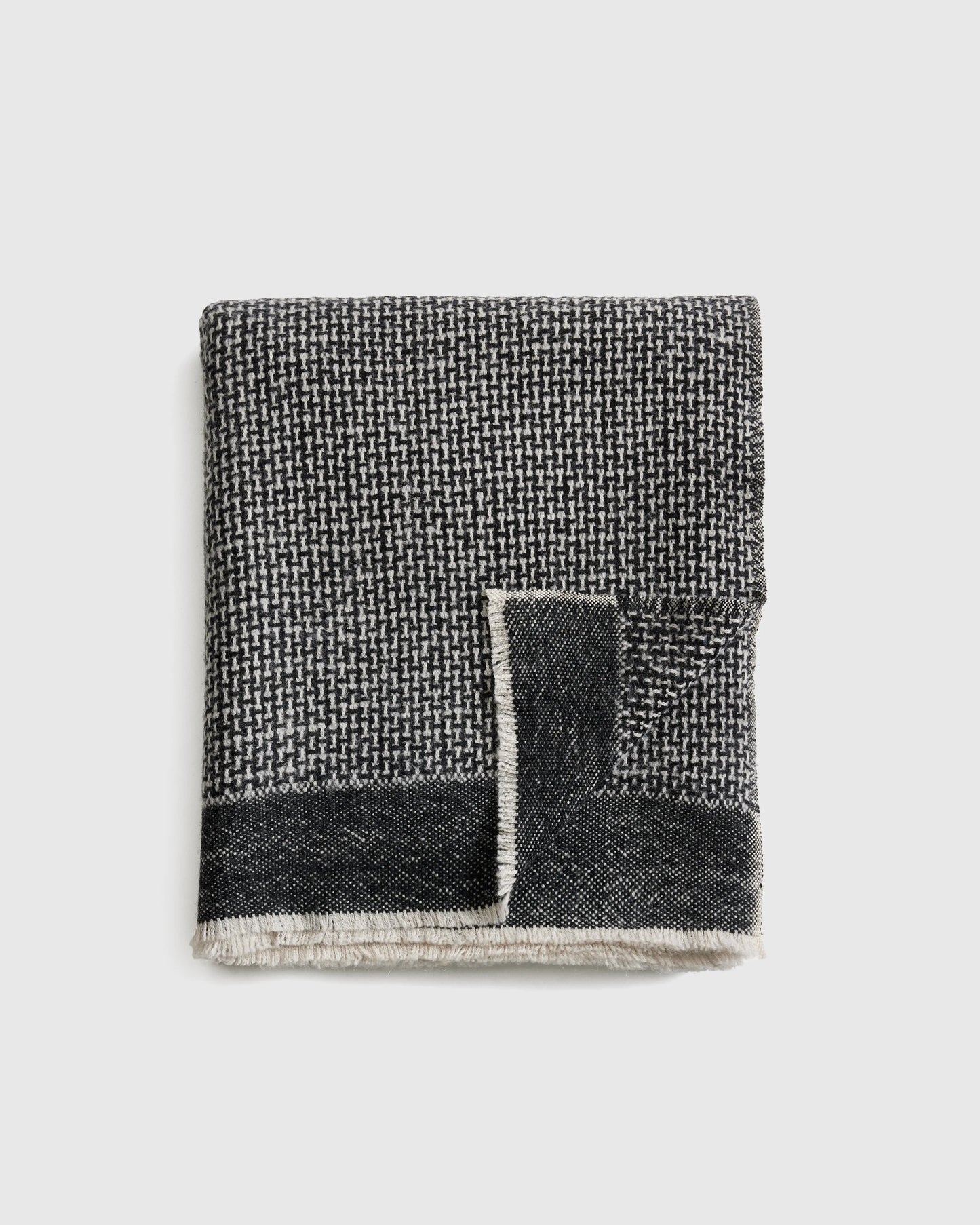 Lightweight Cashmere Wool Patterned Throw - 50x60 / Camel