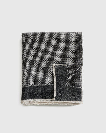 Lightweight Cashmere Wool Patterned Throw - 50x60 / Camel