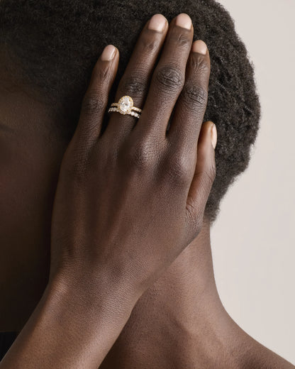 Lab Grown Diamond Round Eternity Band - 4 / Yellow Gold