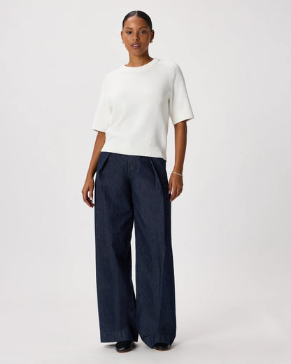 100% Organic Cotton Sweater Tee - XS / Navy
