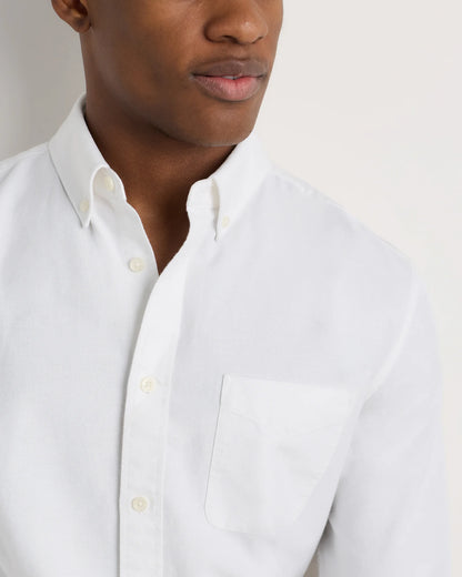 100% Organic Cotton Oxford Shirt - XS / Light Pink Stripe