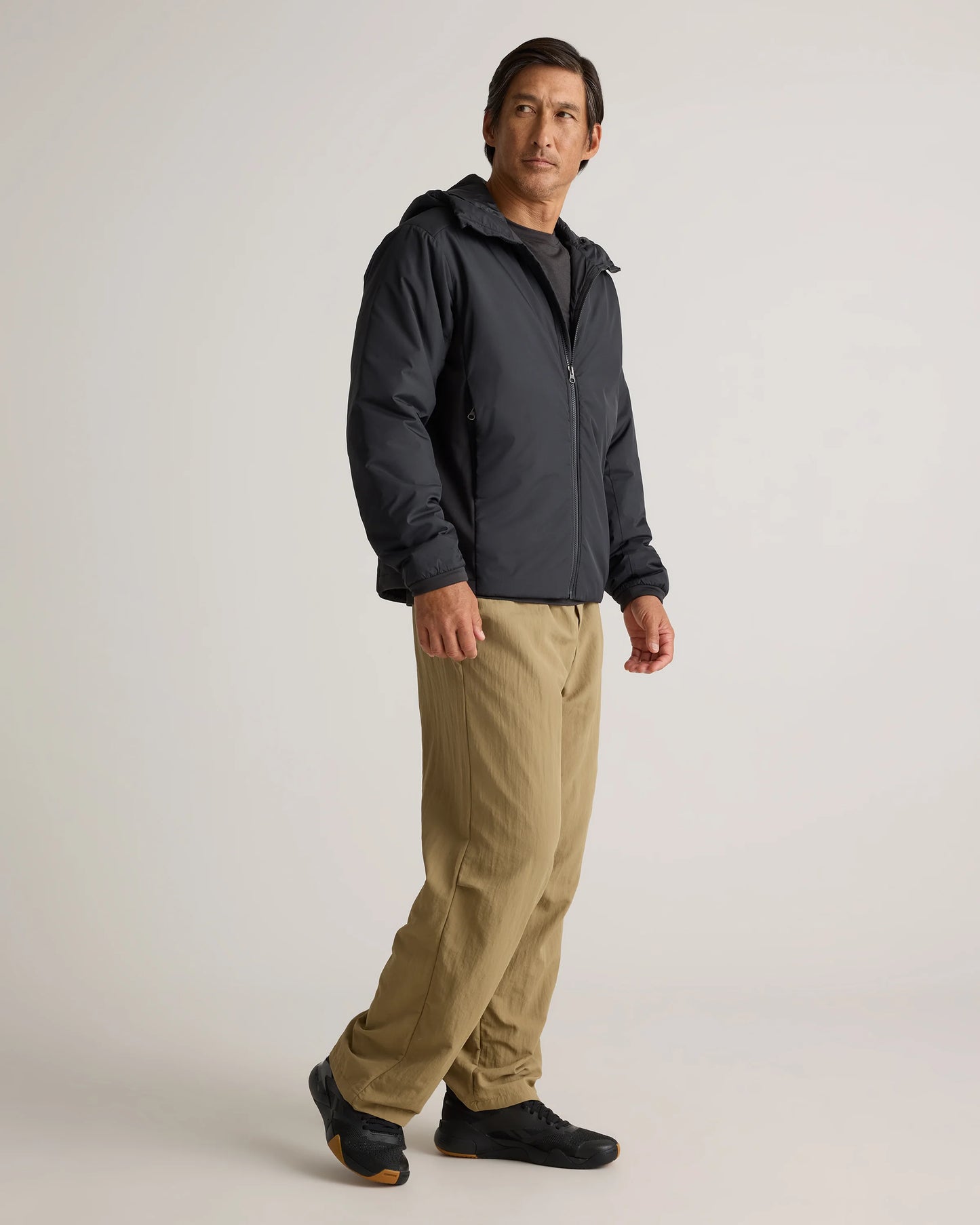 Hybrid Insulated Lightweight Hooded Jacket - S / Black