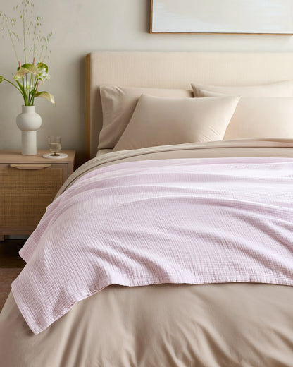 Organic Cotton Gauze Blanket - Full/Queen / Dried Sage