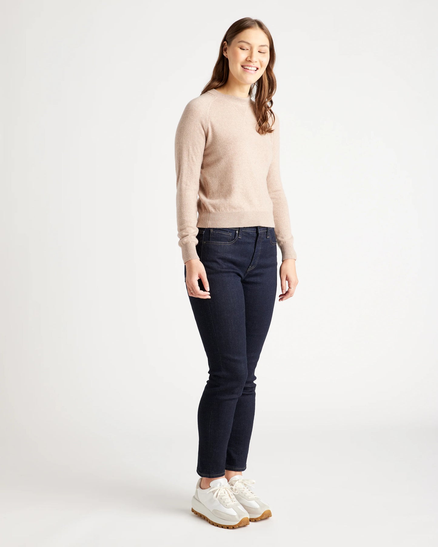 Mongolian Shrunken Cashmere Sweatshirt - XS / True Navy