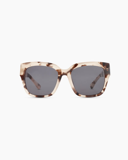Addison Polarized Acetate Sunglasses - One Size / Tan Tortoise with Grey Lens