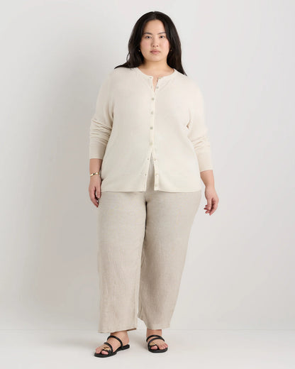 Mongolian Cashmere Cardigan Sweater - 1X / Ivory