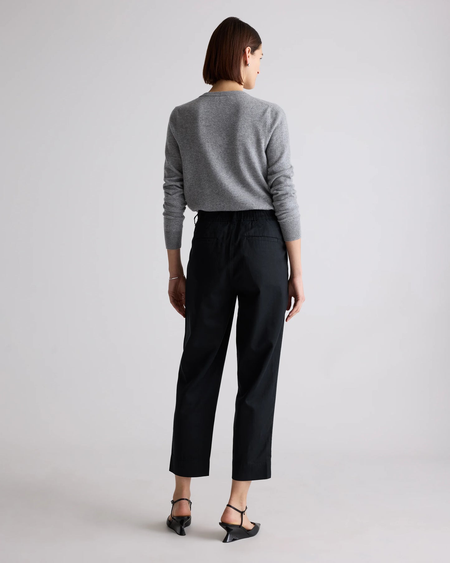 Drapey Twill Tapered Trouser - 0 / True Black