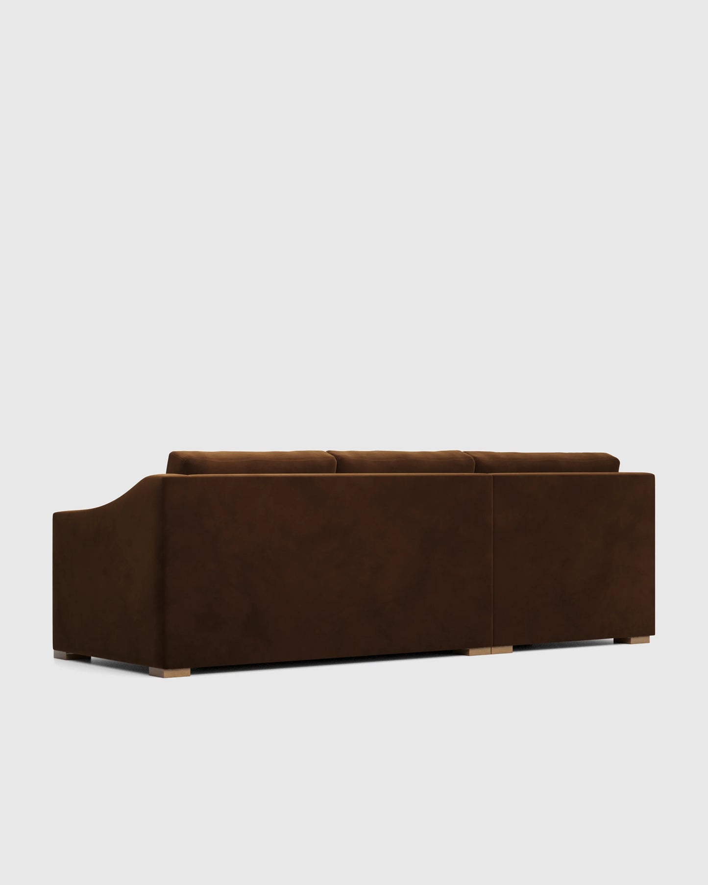 Hollis Slope Arm L Sectional in Performance Velvet - 110x110 / Gunmetal
