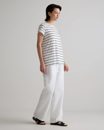 Cotton Modal Crew Neck Swing Tee - XS / White