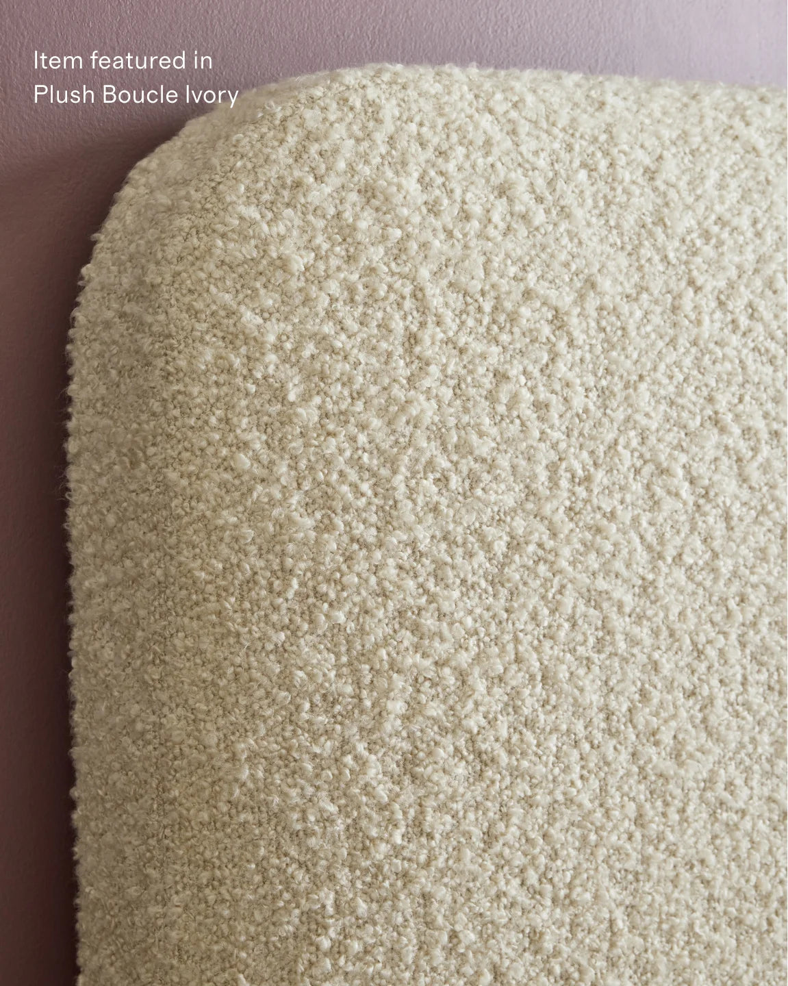 Plush Boucle Curved Bed - Full / Ivory