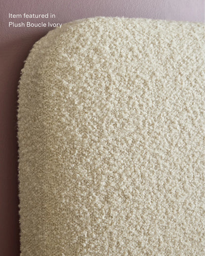Plush Boucle Curved Bed - Full / Ivory
