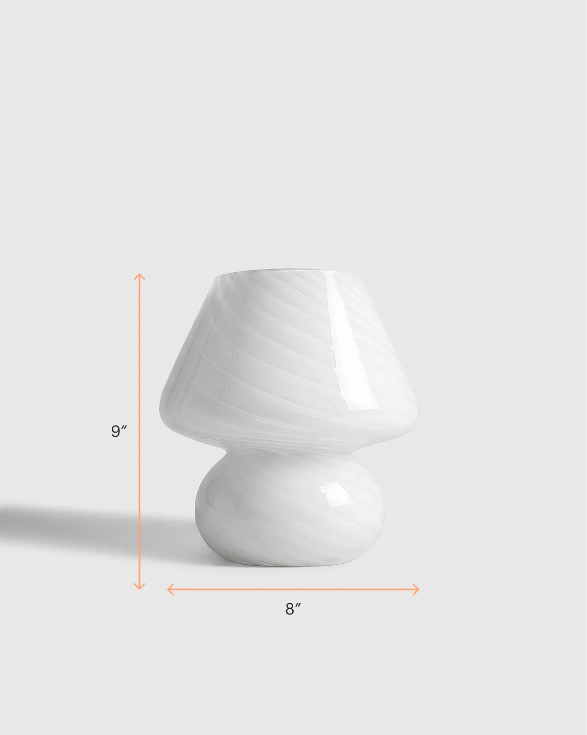 Swirled Glass Table Lamp - Mini / White