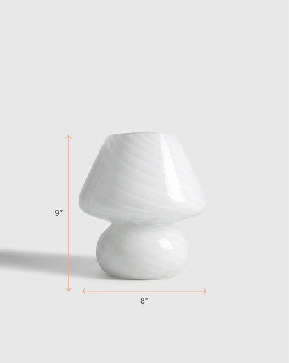 Swirled Glass Table Lamp - Mini / White