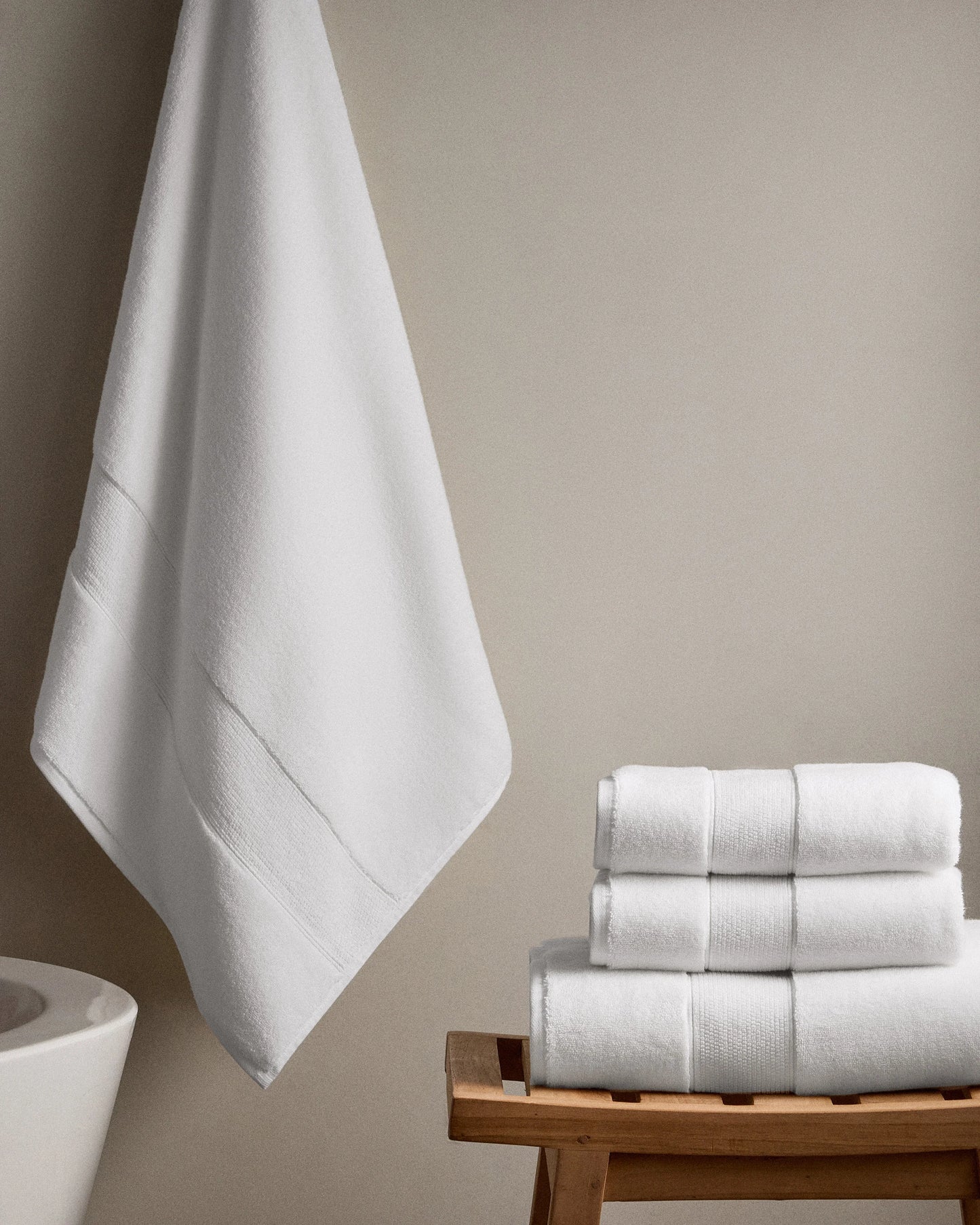 Classic Organic Turkish Cotton Bath Bundle (4 pieces) - One Size / White